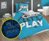 Obliečky Play Game blue svietiace 140/200, 70/80