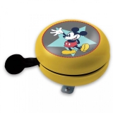Kovový retro zvonček na bicykel Mickey yellow