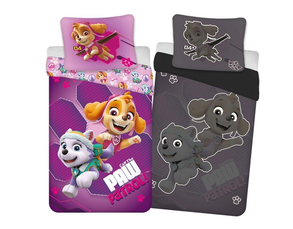 Obliečky Paw Patrol lila svietiace 140/200, 70/80