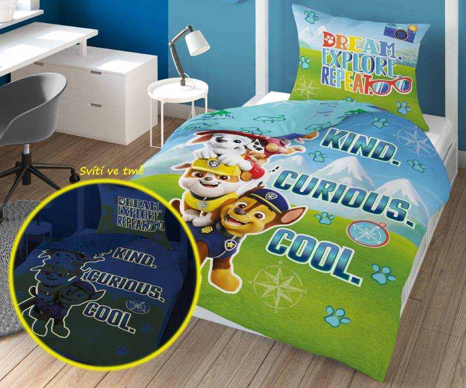 Obliečky Paw Patrol dream svietiace 140/200, 70/80