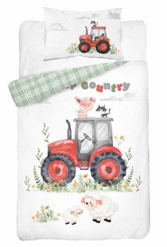 Obliečky do postieľky Traktor B 100x135, 40x60