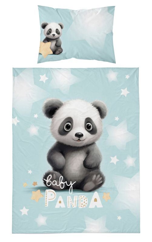 Obliečky do postieľky Baby Panda modrá 100/135, 40/60