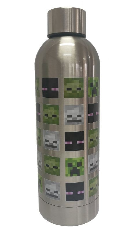 Nerezová fľaša na pitie Minecraft Silver 500 ml