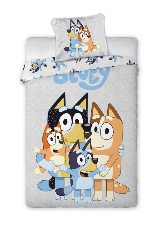 Obliečky Bluey sivé 140/200, 70/90
