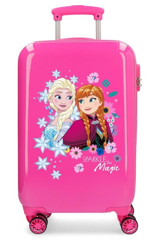 Cestovný kufor ABS Ledové Království Sparkle Fuchsia 55 cm