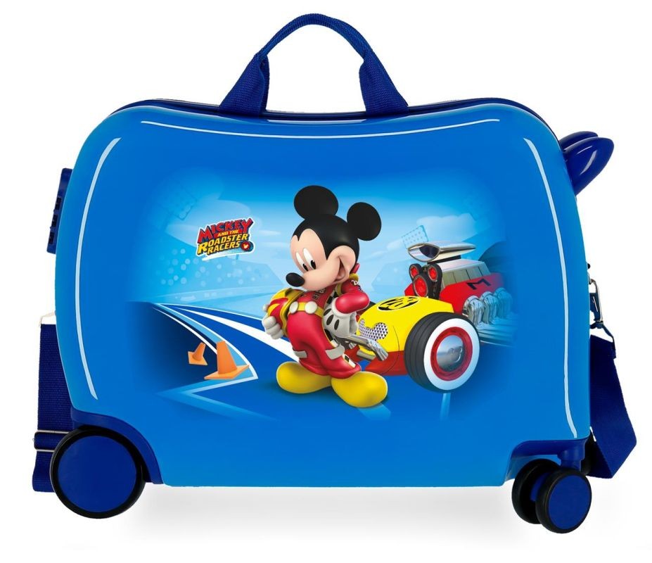 Detský kufrík na kolieskach Mickey Lets Roll blue MAXI