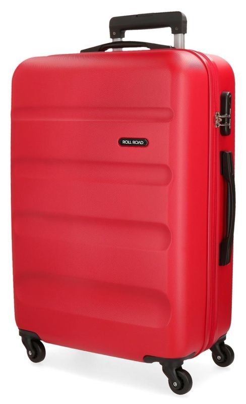 Cestovný kufor ABS Roll Road Flex Red 65 cm