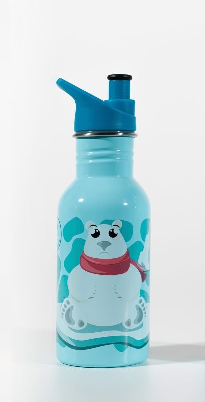 Detská nerezová fľaša na pitie Ľadový medveď 500 ml