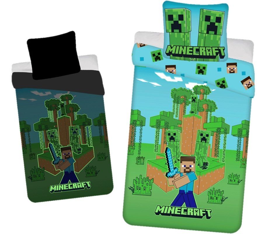 Obliečky Minecraft Jungle Fight svietiace 140x200, 70x90