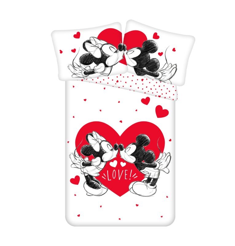 Obliečky Mickey a Minnie Love 05 140/200, 70/90