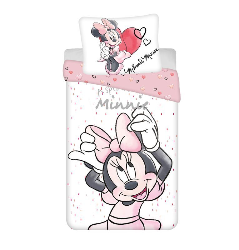 Obliečky Minnie White 140/200, 70/90