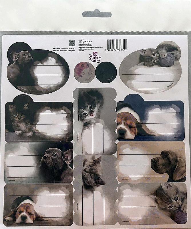 Samolepiace menovky Sweet Pets