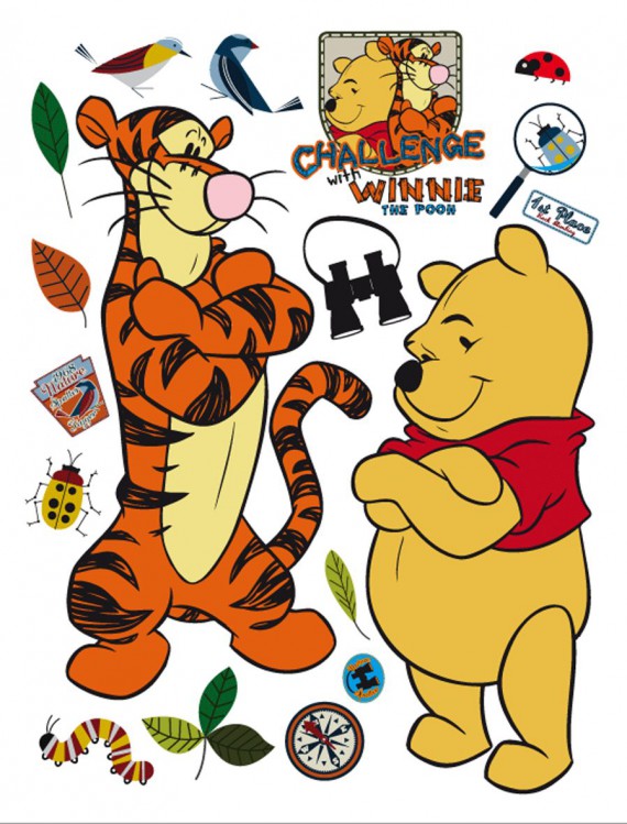 Maxi nálepka na stenu Macko Pu a Tiger