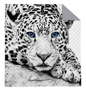 Prehoz na posteľ Leopard čiernobiela 170/210