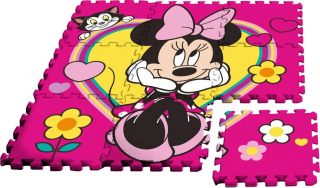 Podlahové penové puzzle Minnie 9 dielov v taške
