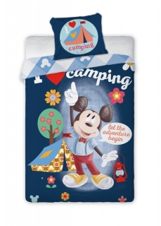 Obliečky Mickey camping 140/200, 70/90