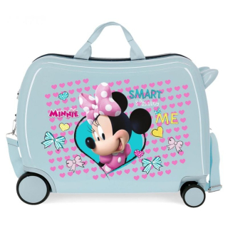 Detský kufrík na kolieskach Minnie Enjoy Blue MAXI