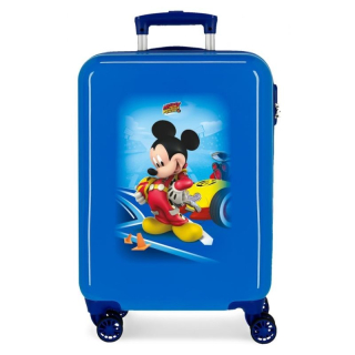 Cestovný kufor ABS Mickey Lets Roll blue 55 cm