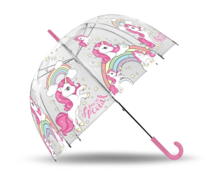 Transparentný dáždnik Jednorožec