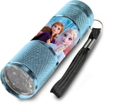 Detská hliníková LED baterka Ľadové Kráľovstvo Anna a Elsa